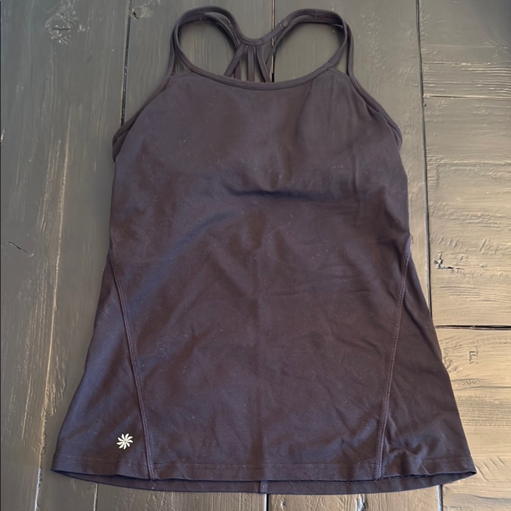 Athleta black strappy racerback tank